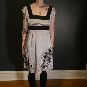 Sailor Jerry Silver Satin Dress Sm